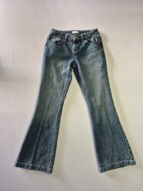 PacSun Jade Low Rise Boot cut Jeans Womens Size 23S 23 Short Blue Denim Y2K